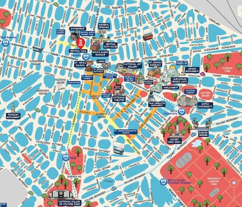 Cozy 1-Bedroom Flat In The Very Center Of 소피아 외부 사진